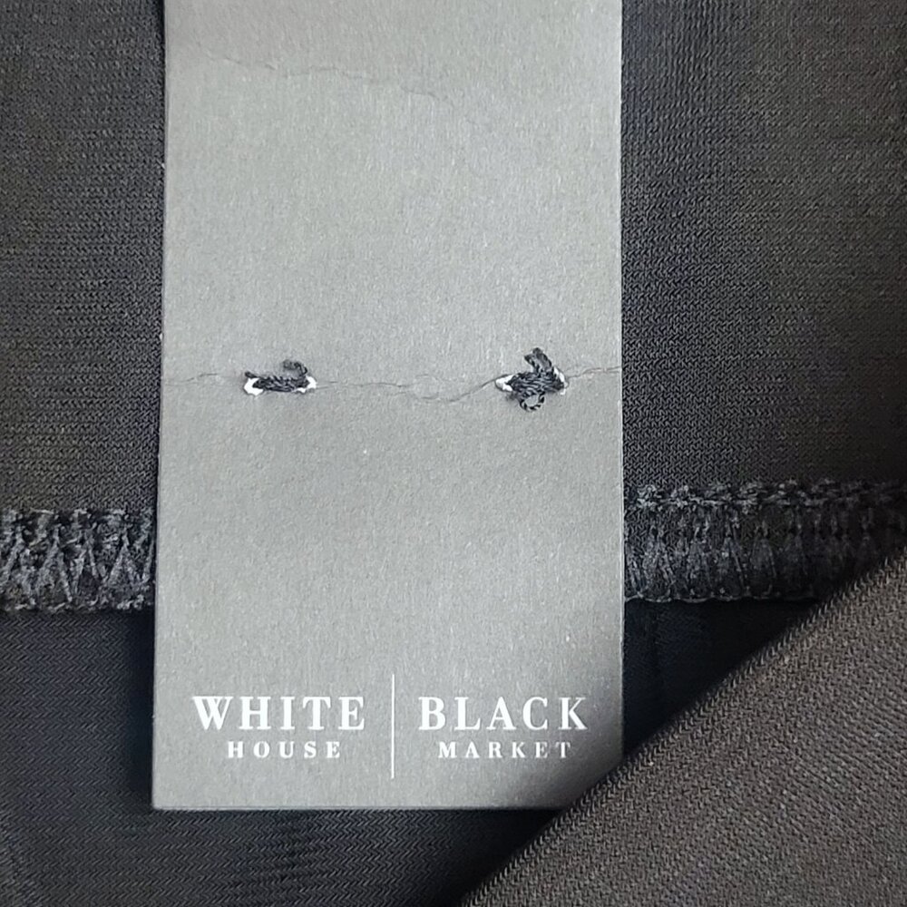 White House Black Market ~ Sz L ~ Wide Leg Black Pants ~ NWT - Picture 7 of 8